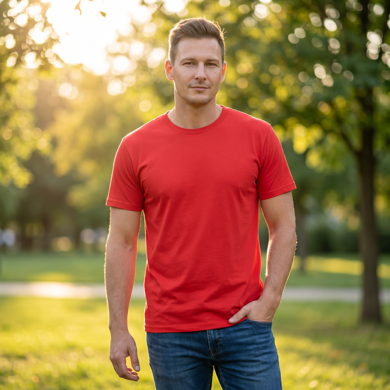 Unisex Sweatshirt in Rot, schnelltrocknend und atmungsaktiv, in XS bis 3XL, von BUYATHOME24, zeigt bequemen Schnitt und weiche Textur