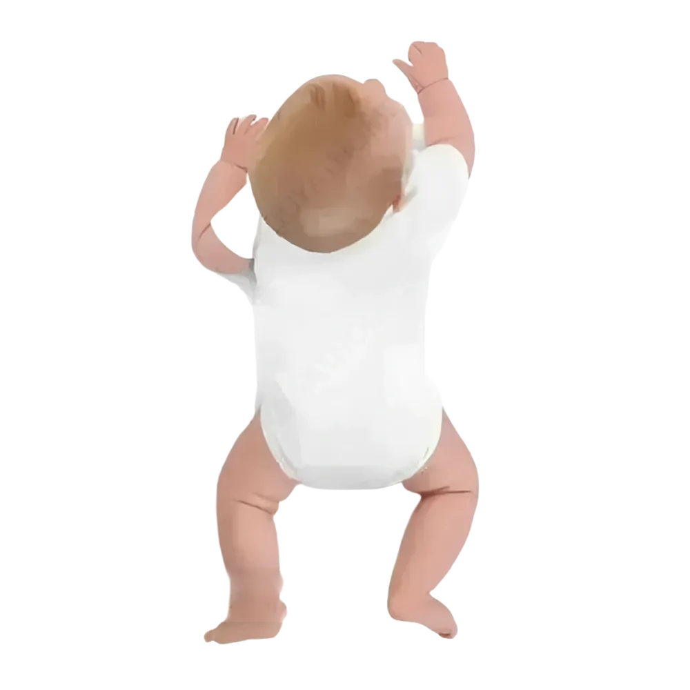 Baby Body von BUYATHOME24, weich und bequem, geeignet für 3 bis 18 Monate, zeigt die praktische Baby-Unterwäsche in zarten Farben.