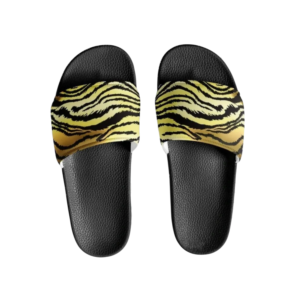 Damen- und Mädchenschlappen aus Kunstleder mit PU-Sohle, Größe 36-44, bequeme Badeschuhe von BUYATHOME24