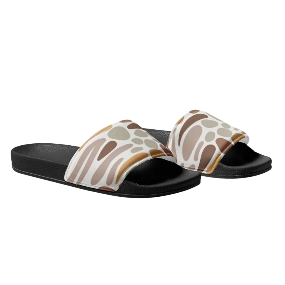 Damen- und Mädchenschuhe Badeschlappen aus Kunstleder in Größe 36-44 von BUYATHOME24, bequeme Schlappen für den Sommer.