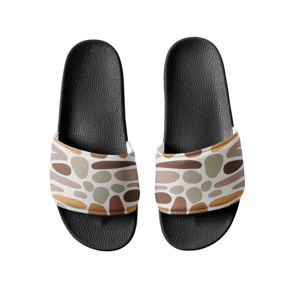 Damen- und Mädchenschlappen aus Kunstleder, Badeschuhe, Größe 36-44, mit offenem Zehenbereich und rutschfester Sohle