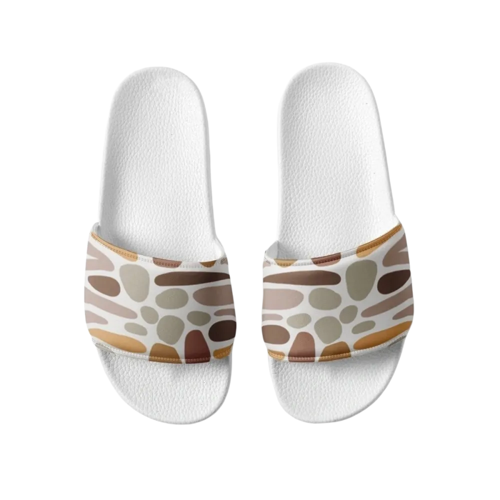 Damen- und Mädchenschlappen aus Kunstleder in Größe 36-44, bequeme Badeschuhe von BUYATHOME24, mit offenem Zehenbereich