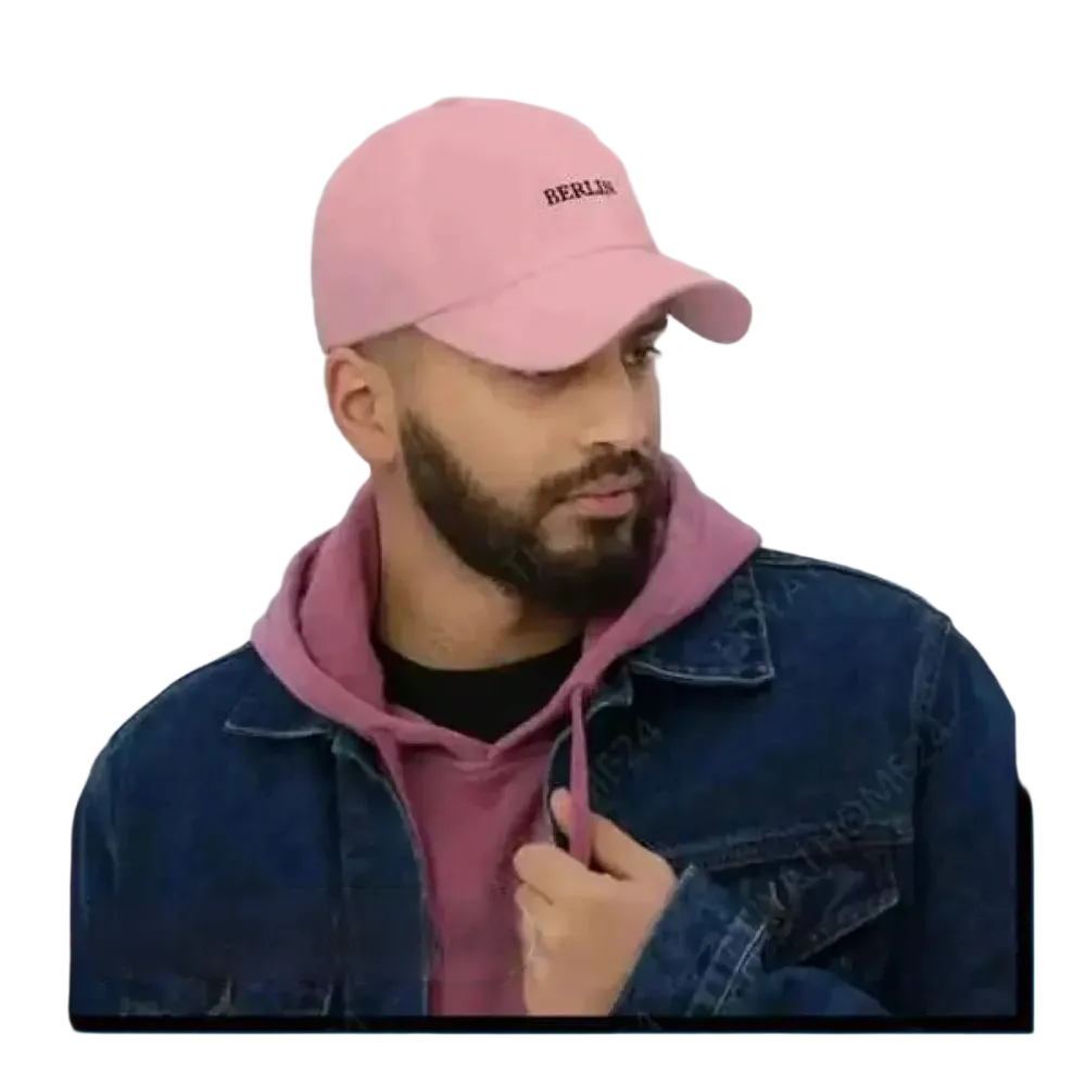 Herren Sommer Baseball Cap von BUYATHOME24 mit Camouflage-Muster, in Einheitsgröße 52-59 cm, pink, leicht und bequem.