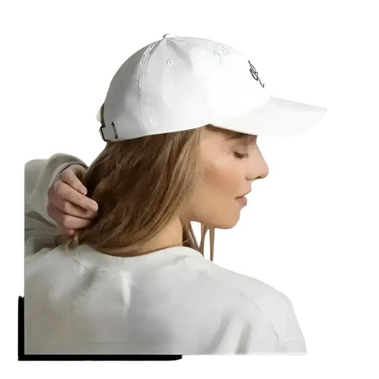 Grüne Camouflage Baseball Cap aus Baumwolle für Damen, verstellbar 52-59 cm, mit BUYATHOME24 Logo
