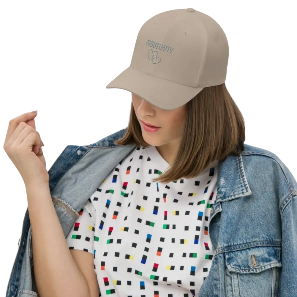 Unisex Baumwoll-Stretch Baseball Cap in Größe 54-60 cm, Damen-Baseball-Cap von BUYATHOME24, bequem und flexibel.