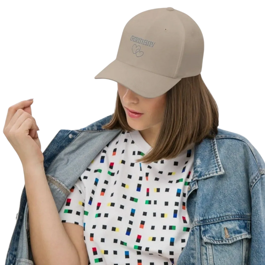 Unisex Baumwoll-Stretch Baseball Cap in Größe 54-60 cm, Damen-Baseball-Cap von BUYATHOME24, bequem und flexibel.