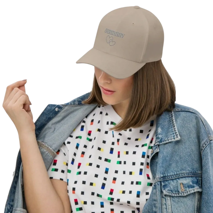 Unisex Baumwoll-Stretch Baseball Cap in Größe 54-60 cm, Damen-Baseball-Cap von BUYATHOME24, bequem und flexibel.