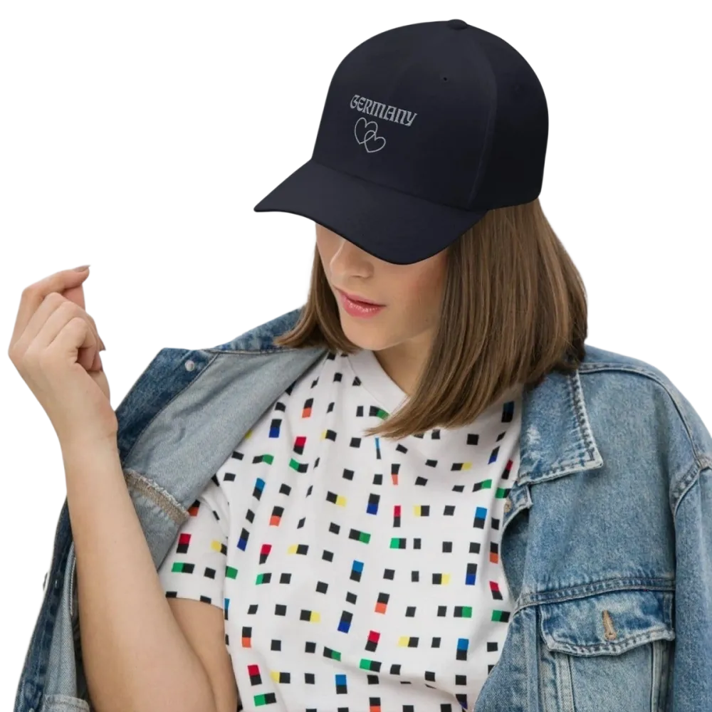 Unisex Baumwoll-Stretch Baseball Cap in Größe 54-60 cm von BUYATHOME24, bequem sitzende Damen-Baseball-Cap.