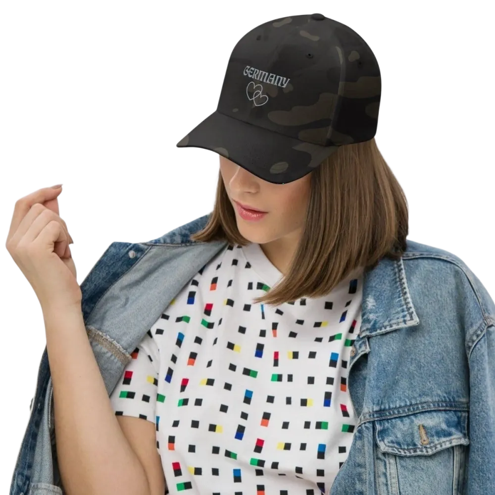 Unisex Baumwoll-Stretch Baseball Cap für Damen, verstellbar von 54 bis 60 cm, in neutralem Design, von BUYATHOME24