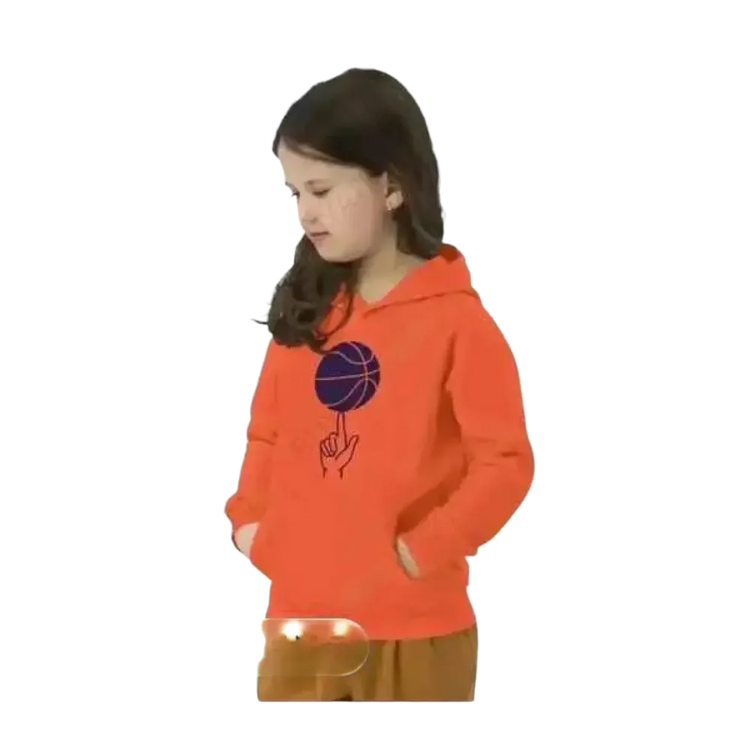 Unisex Kinder Basketball Kapuzenpullover aus Baumwolle, Sport Hoodie mit Grafik für Mädchen und Jungen, 4-12 Jahre