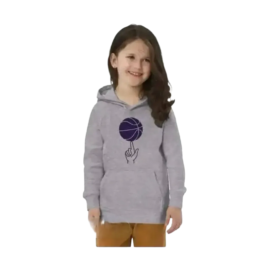 Kinder-Basketball-Hoodie aus Baumwolle, unisex Sport-Hoodie für Kinder von 4-12 Jahre, mit Basketball-Grafik