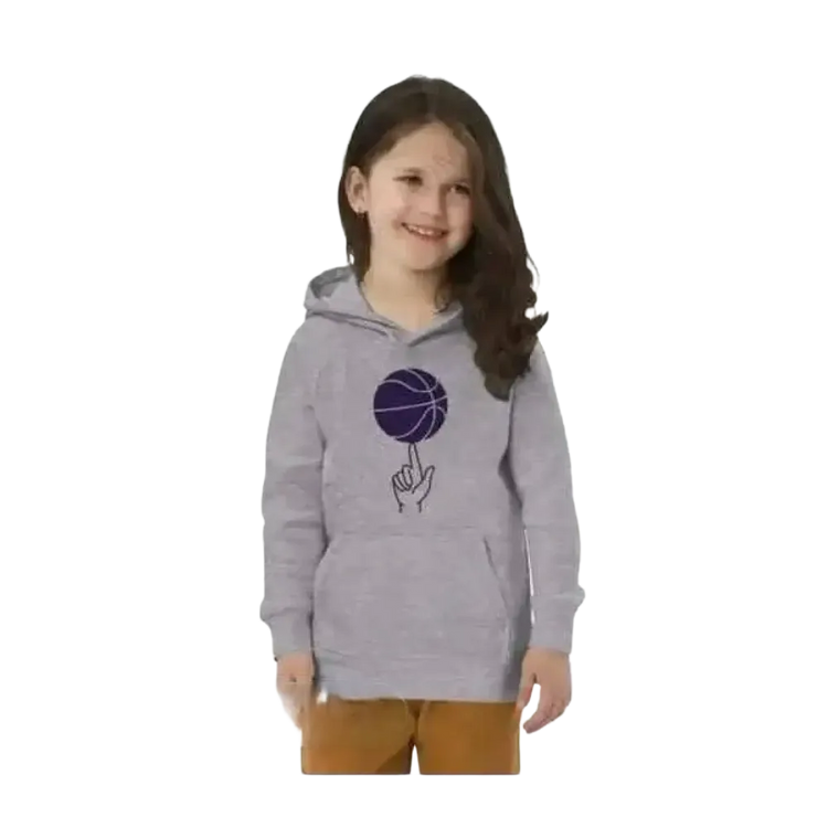 Kinder-Basketball-Hoodie aus Baumwolle, unisex Sport-Hoodie für Kinder von 4-12 Jahre, mit Basketball-Grafik