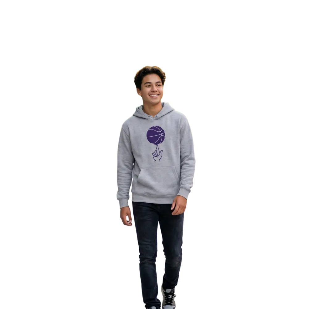 Kinder Basketball Kapuzenpullover aus Baumwolle, Unisex Hoodie mit Grafik, geeignet für Kinder 4-12 Jahre, bequeme Sport-Bekleidung