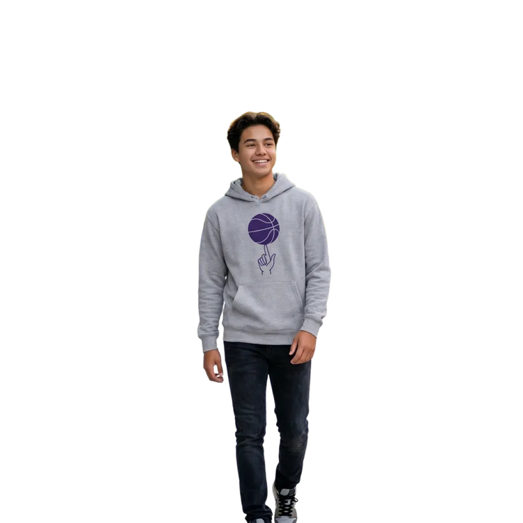 Kinder Basketball Kapuzenpullover aus Baumwolle, Unisex Hoodie mit Grafik, geeignet für Kinder 4-12 Jahre, bequeme Sport-Bekleidung