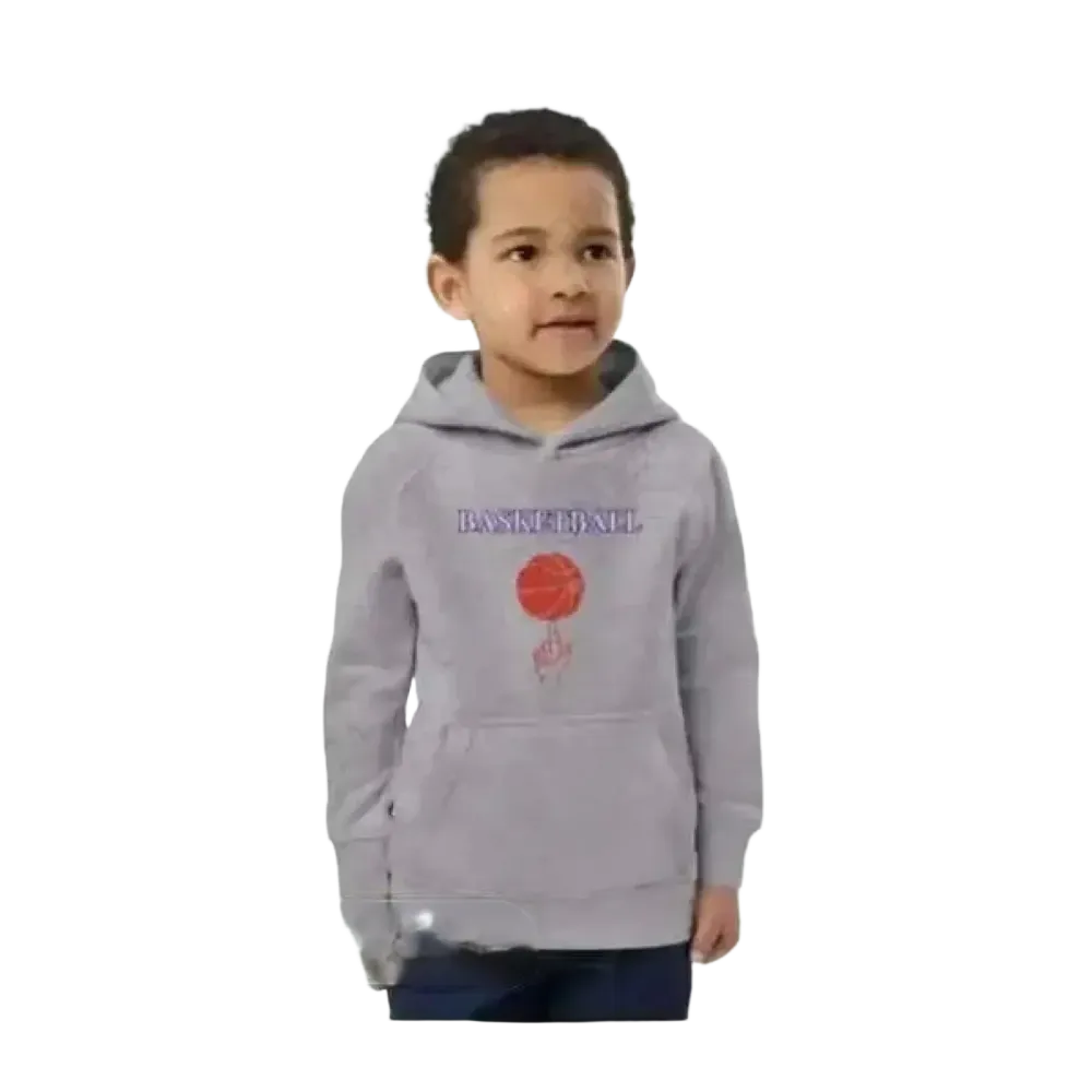 Unisex Kinder-Basketball Kapuzenpullover aus Baumwolle mit grafik, für Jungen und Mädchen, geeignet für 4-12 Jahre