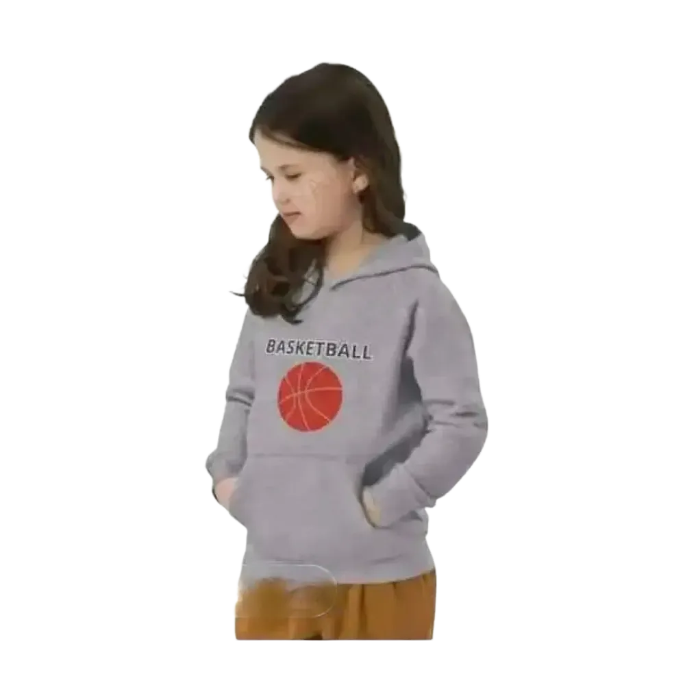 Unisex Kinder Basketball Hoodie aus Baumwolle mit Grafik, für Mädchen und Jungen, 4-12 Jahre, bequemer Sport-Pullover von BUYATHOME24