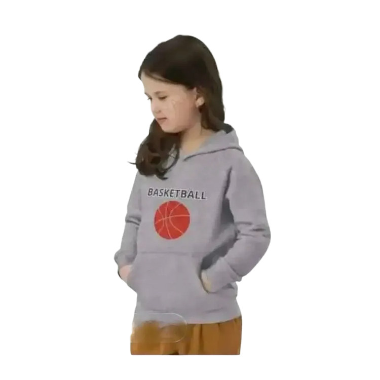 Unisex Kinder Basketball Hoodie aus Baumwolle mit Grafik, für Mädchen und Jungen, 4-12 Jahre, bequemer Sport-Pullover von BUYATHOME24