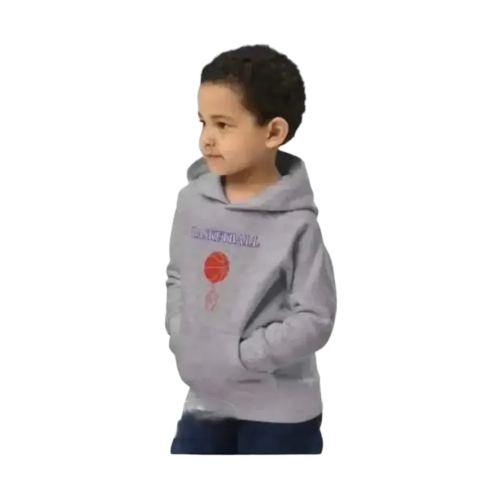 Unisex Kinder-Basketball-Hoodie aus Baumwolle mit Grafik, für Jungen und Mädchen im Alter von 4 bis 12 Jahren.