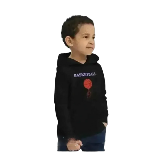 Unisex Kinder Hoodie aus Baumwolle mit Basketball-Grafik, für Jungen im Alter von 4 bis 12 Jahren, bequeme Sportkapuzenjacke