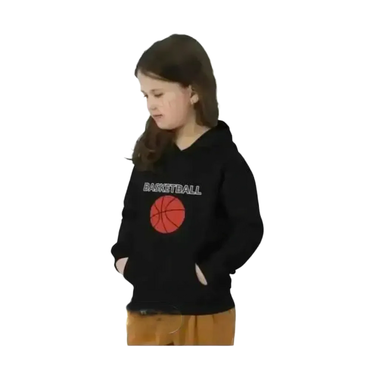 Grafik Unisex Kinder Hoodie aus Baumwolle für Mädchen und Jungen, sportlich, bequem, für Kinder von 4 bis 12 Jahre