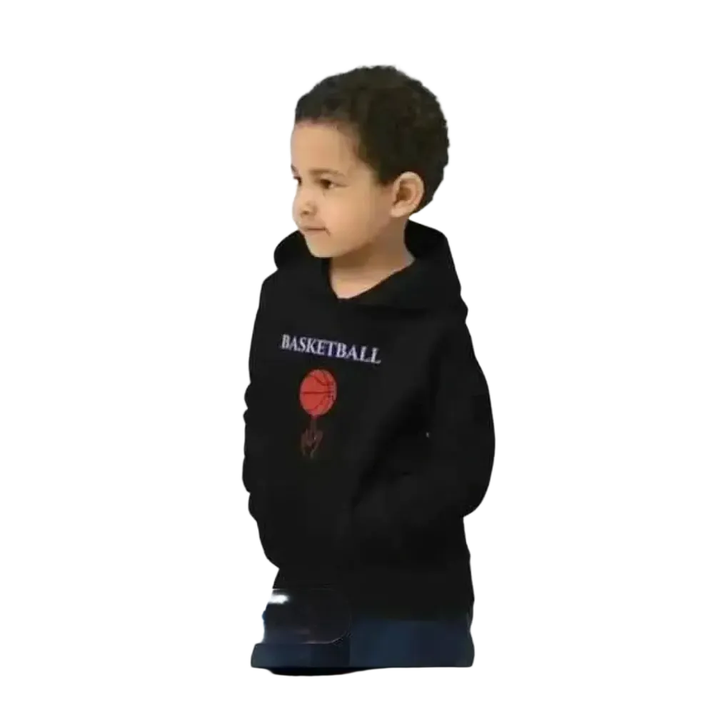 Unisex Kinder-Basketball-Hoodie aus Baumwolle mit Grafik, für Jungen und Mädchen, geeignet für 4-12 Jahre, sportlich und bequem