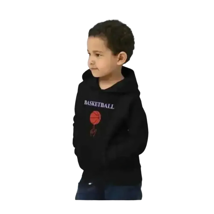 Unisex Kinder-Basketball-Hoodie aus Baumwolle mit Grafik, geeignet für Jungen im Alter von 4 bis 12 Jahren.