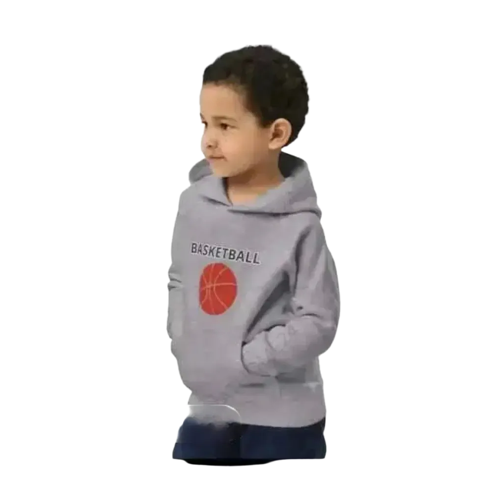Unisex Kinder Basketball Kapuzenpullover mit Grafik, geeignet für 4-12 Jahre, bequemer Sport Hoodie für Jungen und Mädchen