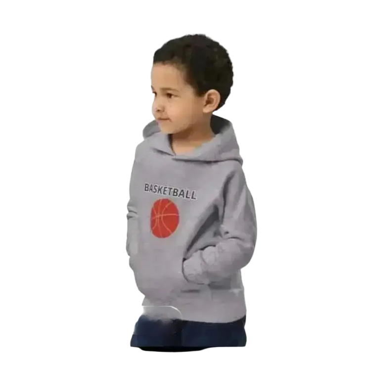 Unisex Kinder Basketball Kapuzenpullover mit Grafik, geeignet für 4-12 Jahre, bequemer Sport Hoodie für Jungen und Mädchen