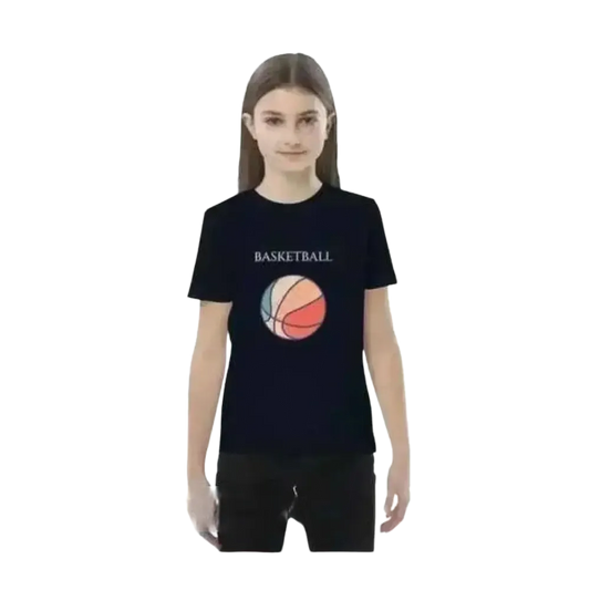Grafik Unisex T-Shirt für Kinder, kurzarm, Baumwolle, French Navy, geeignet für Mädchen und Jungen im Alter von 3-14 Jahren