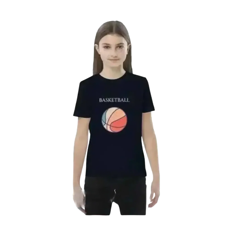 Grafik Unisex T-Shirt für Kinder, kurzarm, Baumwolle, French Navy, geeignet für Mädchen und Jungen im Alter von 3-14 Jahren