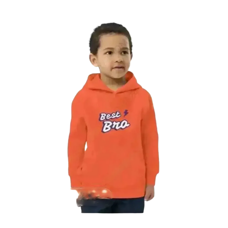 Jungen Hoodie aus Baumwolle für 4-12 Jahre, doppellagig, bequemer Kapuzenpullover von BUYATHOME24 für Kinder