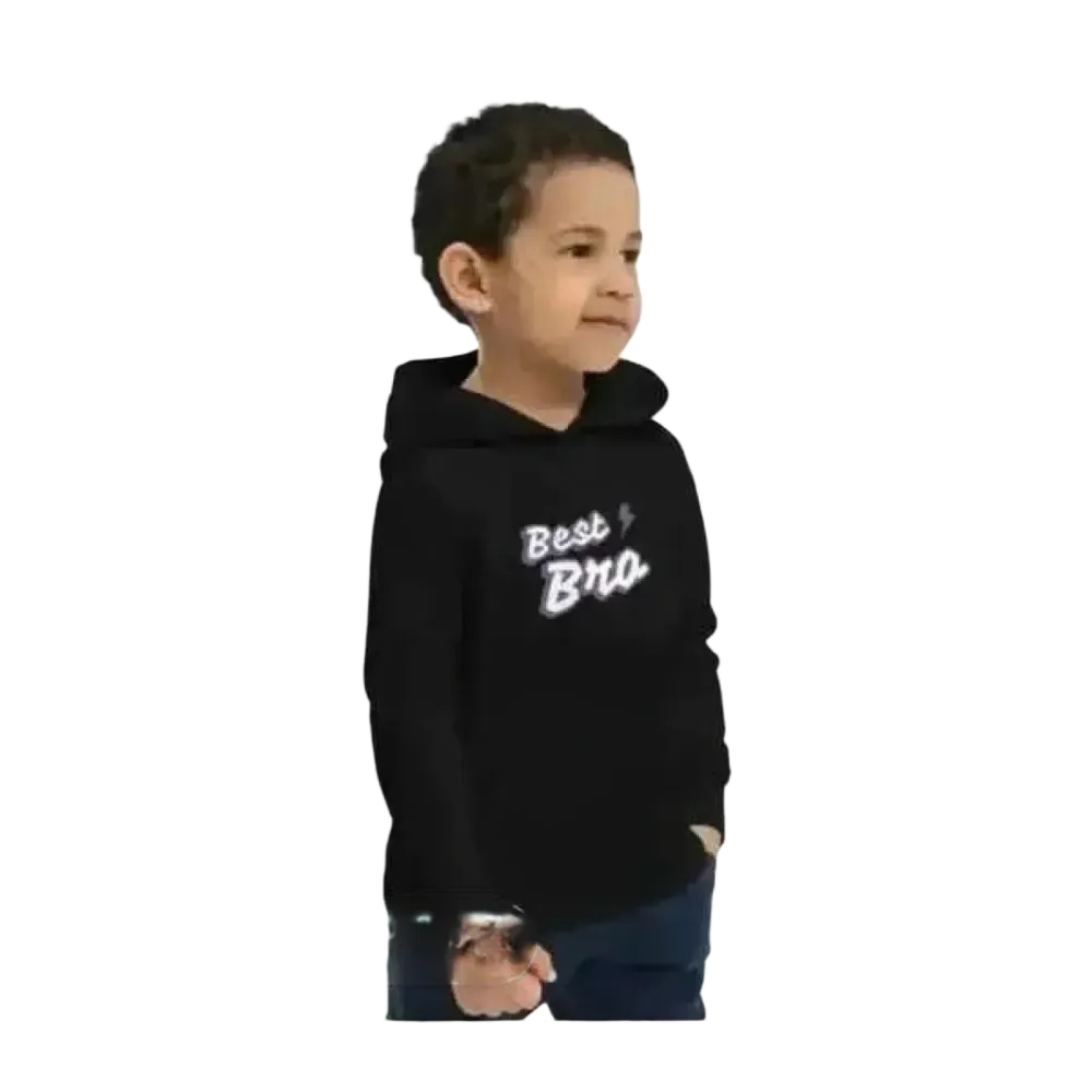 Jungen Hoodie aus Baumwolle, doppellagig, für Kinder von 4 bis 12 Jahren, bequemer Kapuzenpullover in neutralem Design