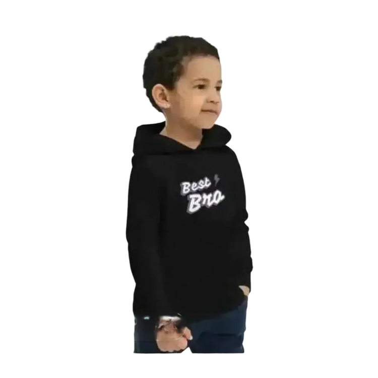 Jungen Hoodie aus Baumwolle, doppellagig, für Kinder von 4 bis 12 Jahren, bequemer Kapuzenpullover in neutralem Design