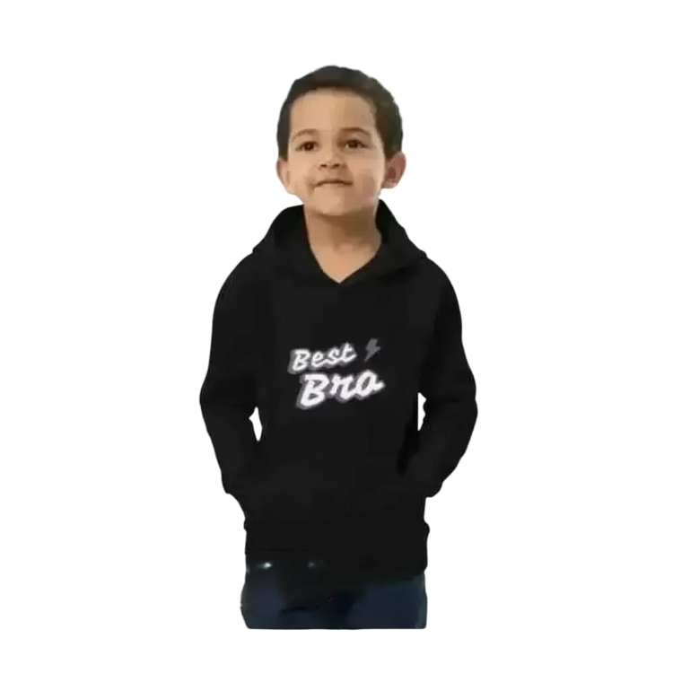 Baumwollener Jungen Hoodie von BUYATHOME24, doppellagig, für Kinder von 4 bis 12 Jahren, bequem und warm.