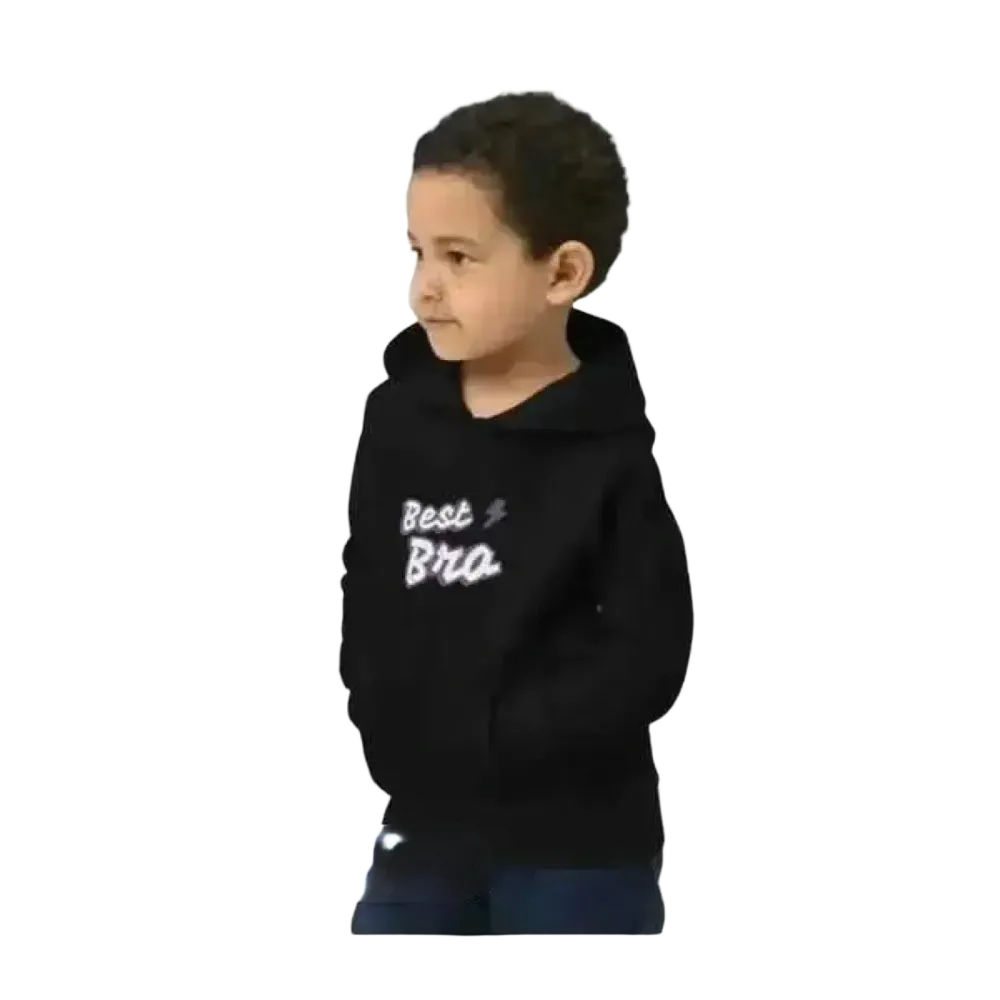 Jungen Hoodie aus Baumwolle, doppellagig, für Kinder von 4 bis 12 Jahre, bequemer Kapuzenpullover in naturfarbener Optik