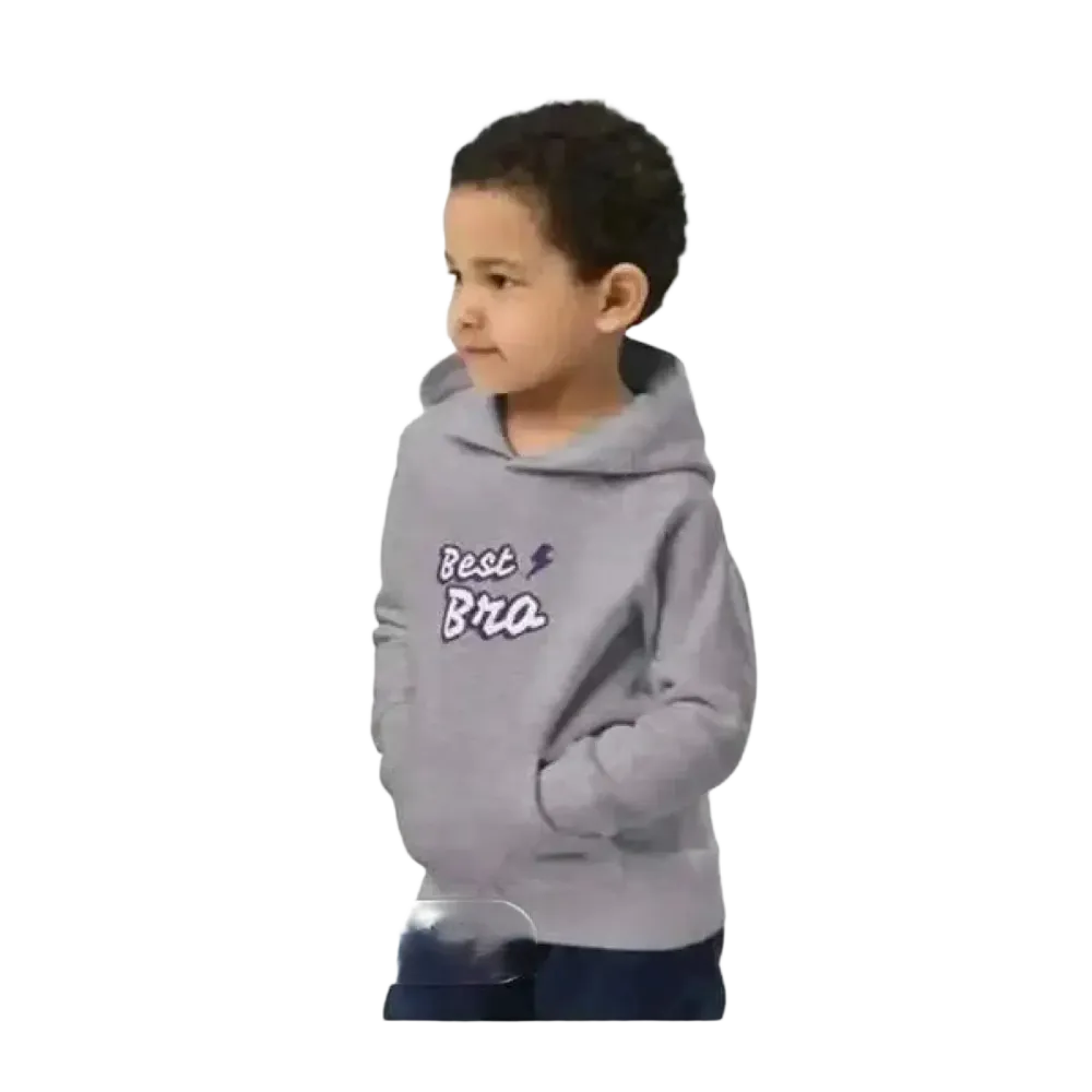 Jungen Baumwoll-Hoodie von BUYATHOME24, doppellagig, für Kinder von 4 bis 12 Jahren, bequemer Kapuzenpullover