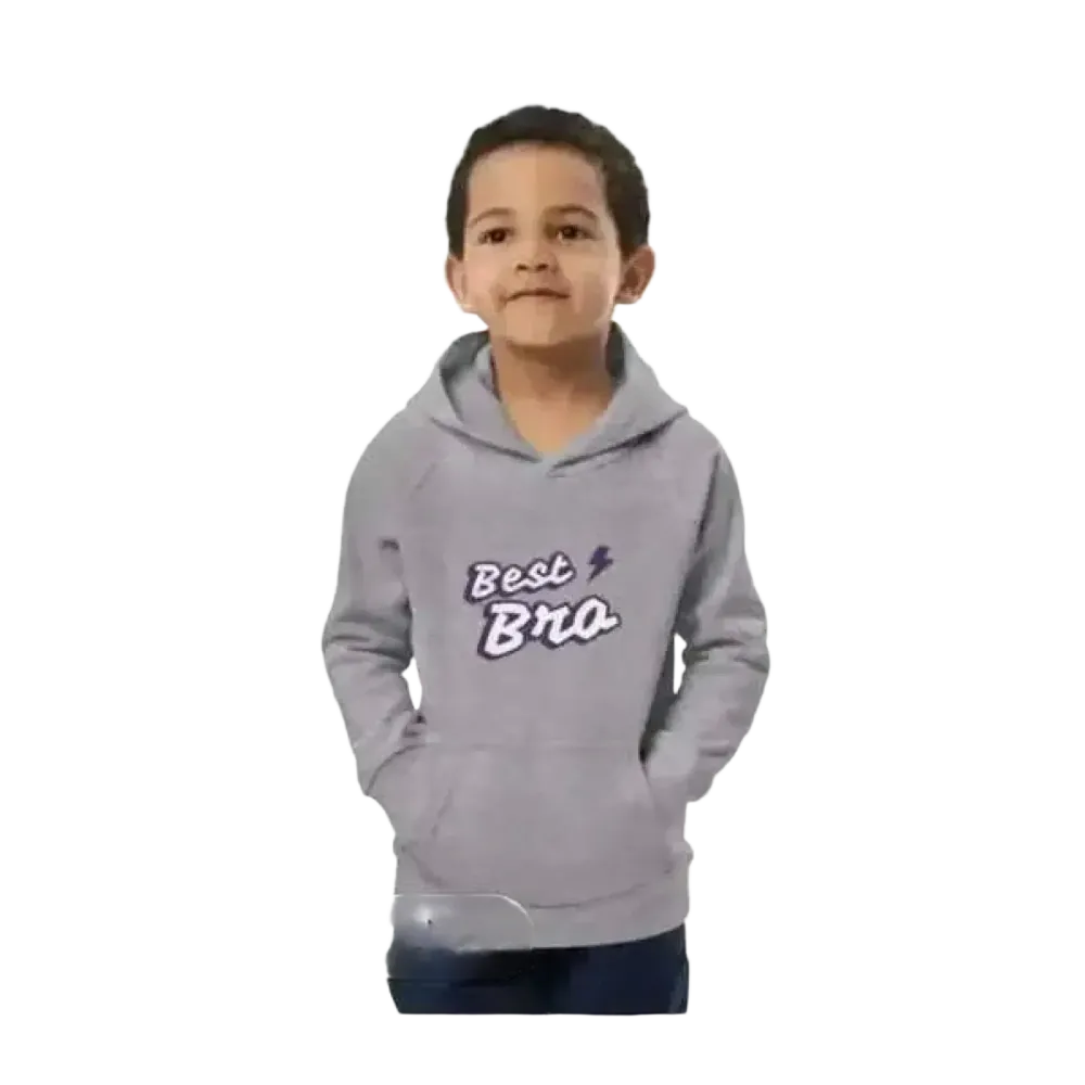 Jungen Hoodie aus Baumwolle, doppellagig, für Kinder von 4 bis 12 Jahren, bequemer Kapuzenpullover in neutralem Design.