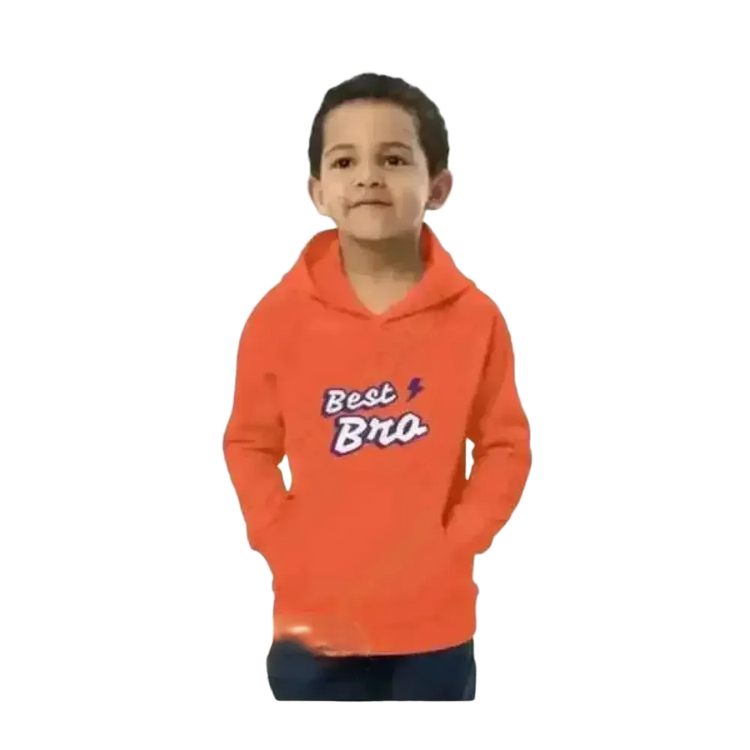 Jungen Hoodie aus Baumwolle für Kinder von 4 bis 12 Jahre, doppellagiger Kapuzenpullover in neutralem Design