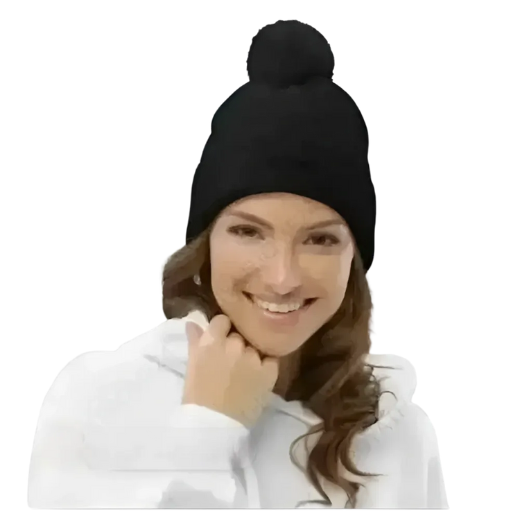 Unisex Bommel-Wintermütze aus Acryl, Strickbeanie für Herren und Damen, in 51-55 cm, von BUYATHOME24.