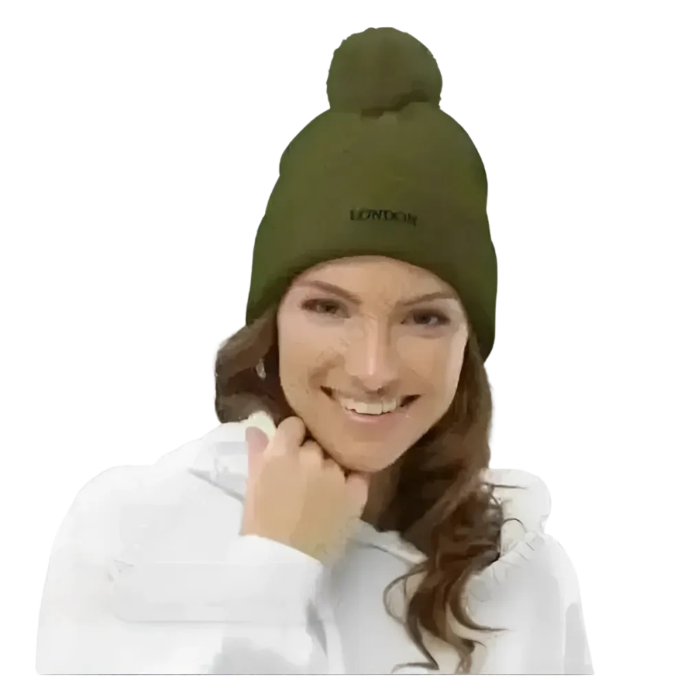 Warme Bommel-Wintermütze für Damen und Herren, Unisex Beanie aus Acryl, 51-55 cm, bequem und stylisch.