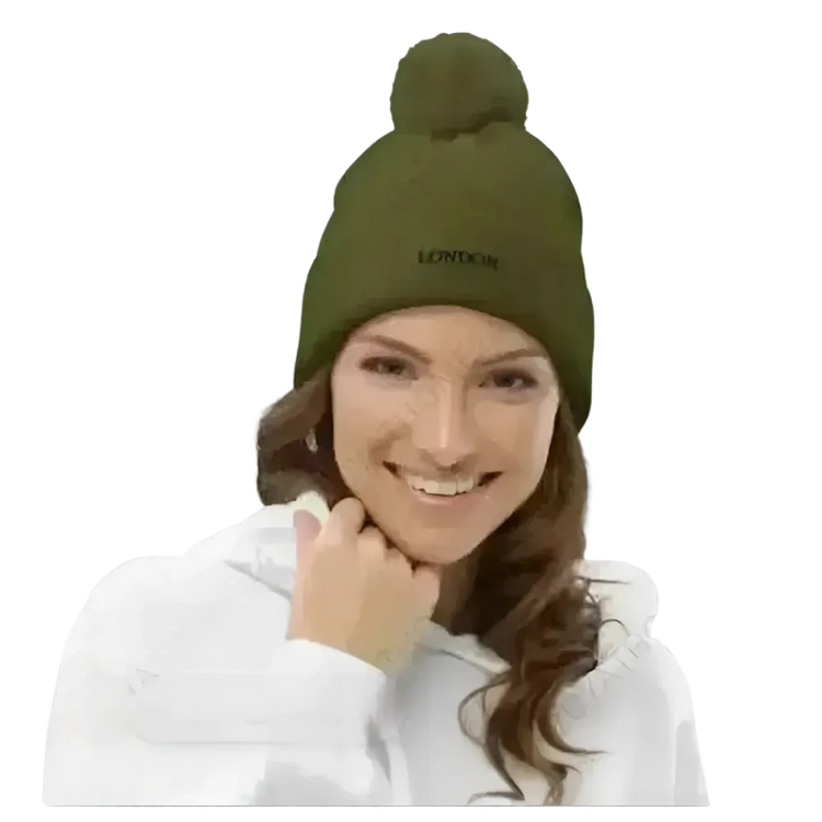 Warme Bommel-Wintermütze für Damen und Herren, Unisex Beanie aus Acryl, 51-55 cm, bequem und stylisch.