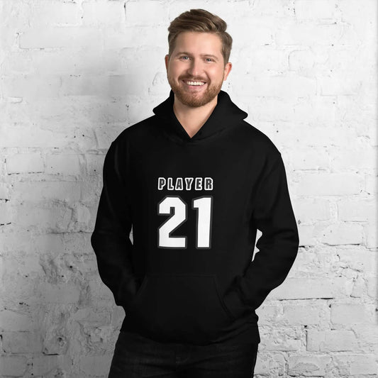 Schwarzer Herren- und Damen-Hoodie von BUYATHOME24 in Größe S bis 5XL mit Hoodie-Design, bequem und lässig.