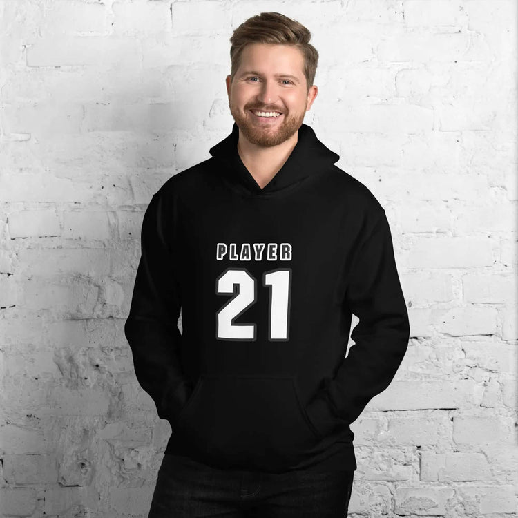 Schwarzer Herren- und Damen-Hoodie von BUYATHOME24 in Größe S bis 5XL mit Hoodie-Design, bequem und lässig.