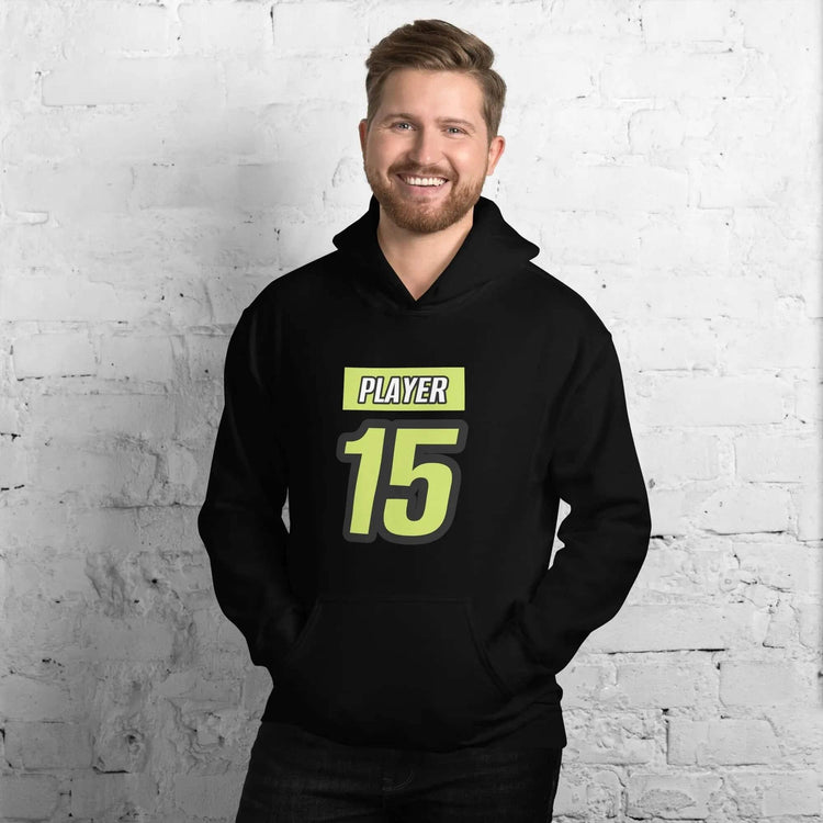 Schwarzer Herren- und Damen-Grafik-Hoodie von BUYATHOME24 mit Kapuze, Baumwolle, erhältlich in S bis 5XL, mit Druckdesign.