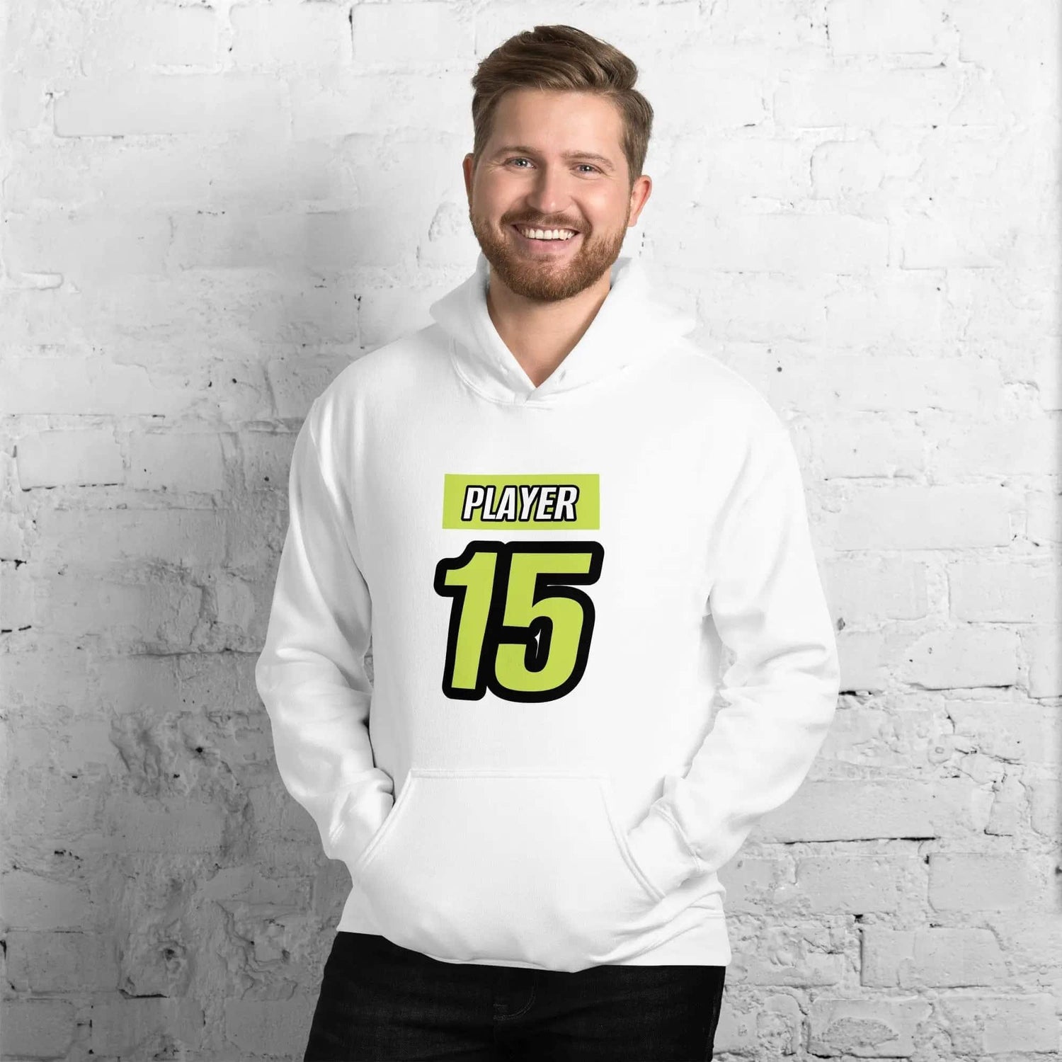 Grafik Kapuzenpullover für Herren und Damen, weiß, Baumwolle, unisex Hoodie mit Druck, Größen S bis 5XL