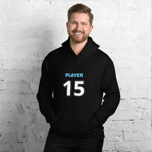 Schwarzer unisex Hoodie mit Grafikdruck von BUYATHOME24, Herren und Damen, Baumwolle, in S bis 5XL, bequem und stylisch