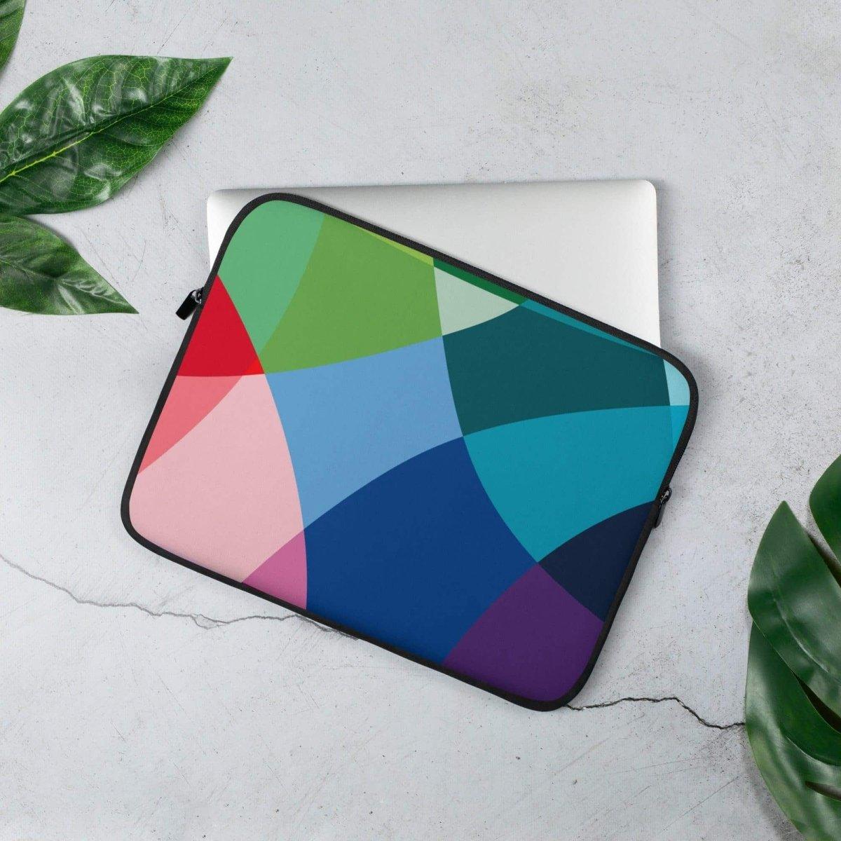 Neopren-Laptoptasche für MacBook, 13 oder 15 Zoll, mit Kunstfell-Futter, stylisch und schützend, von BUYATHOME24