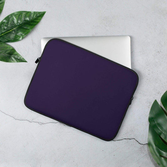 Laptoptasche aus Neopren mit Kunstfellfutter für MacBook und iPad, 13 und 15 Zoll, in Schwarz mit Druckmuster, von BUYATHOME24