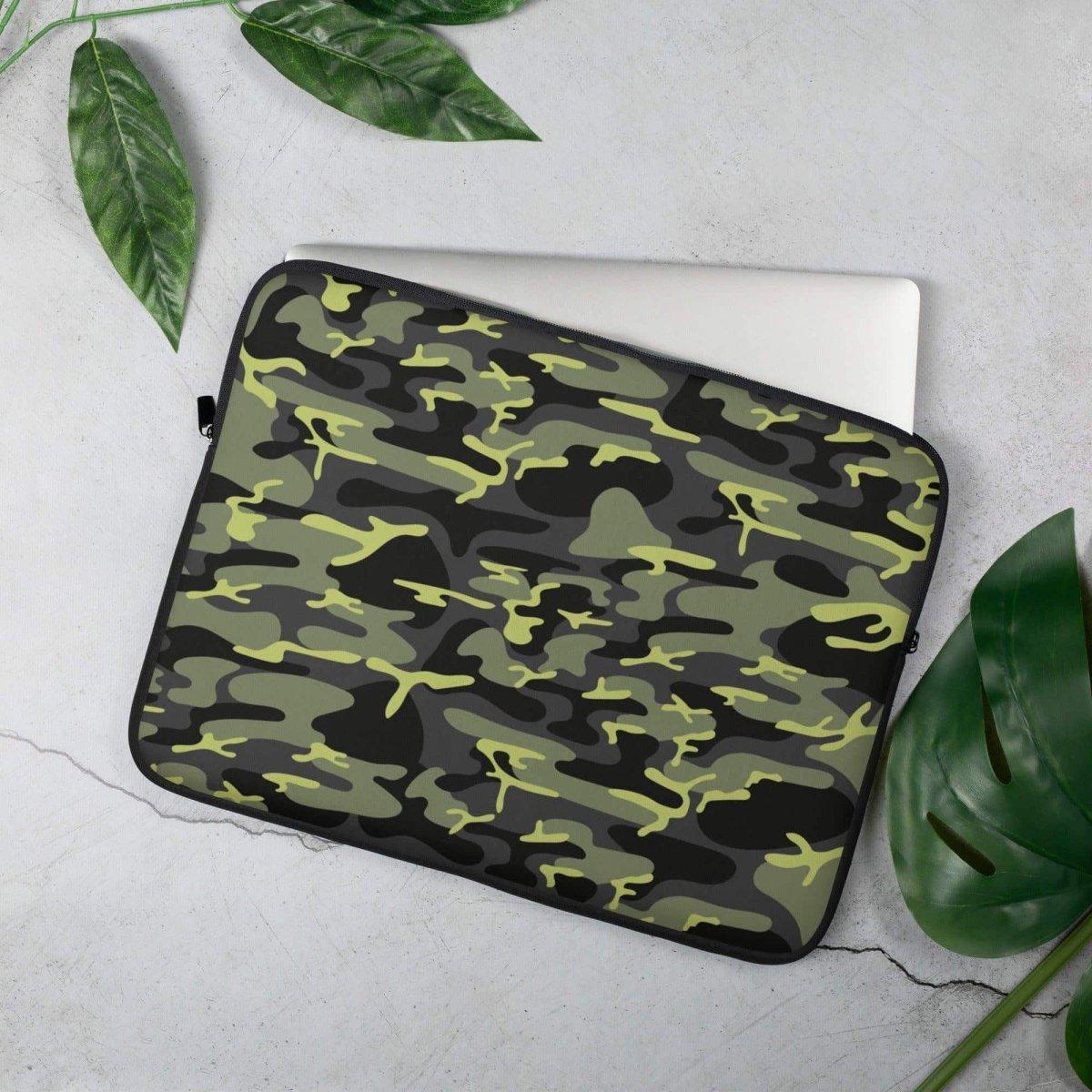 Laptoptasche aus Neopren mit Kunstfell-Futter für MacBook, passend für 13 und 15 Zoll, in stilvollem Design von BUYATHOME24