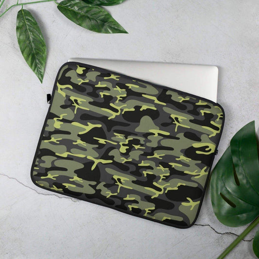 Laptoptasche aus Neopren mit Kunstfell-Futter für MacBook, passend für 13 und 15 Zoll, in stilvollem Design von BUYATHOME24